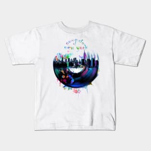 new york skyline vinyl Kids T-Shirt